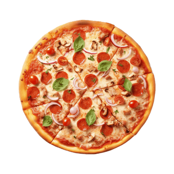 AI generated Round Pizza on Transparent Background - Ai Generated png