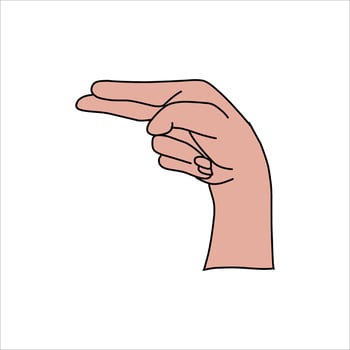 Aquarium Hand vector illustration. Female hands holding and pointing gesture, crossed fingers, fist, peace and thumbs up. Cartoon human palm and wrist vector set. hand sign language for the deaf
