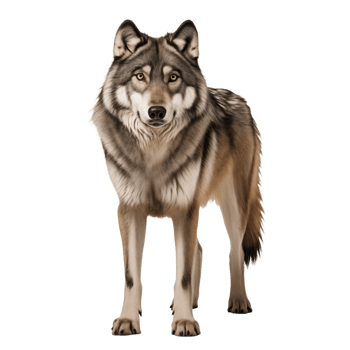 AI generated PNG Wolf on transparent background