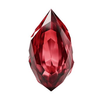 AI generated PNG red diamond on transparent background