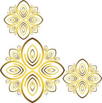 beautiful gold ornament png