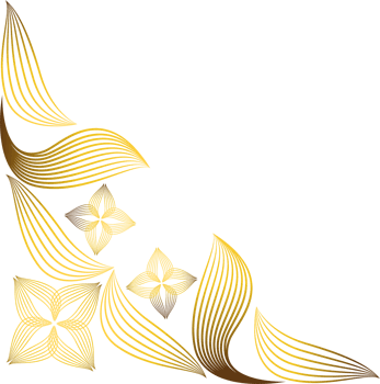 beautiful gold ornament png