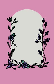 an invitation card design with a floral motif vector