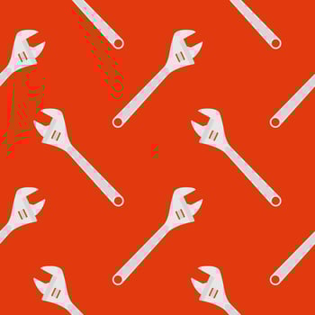 Wrench seamless pattern vector illustration. Suitable for backgrounds, wallpapers, fabrics, textiles, wrapping papers, printed materials, and many more.