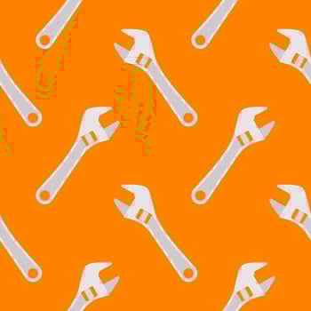 Wrench seamless pattern vector illustration. Suitable for backgrounds, wallpapers, fabrics, textiles, wrapping papers, printed materials, and many more.