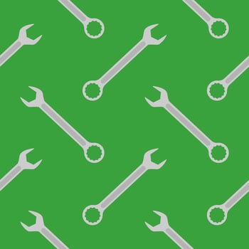 Wrench seamless pattern vector illustration. Suitable for backgrounds, wallpapers, fabrics, textiles, wrapping papers, printed materials, and many more.