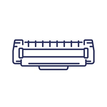 printer cartridge, toner line icon vector