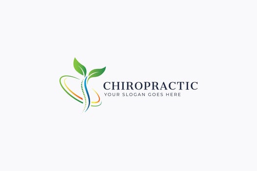 Chiropractor Medicine Clinic and Pharmacy Therapy Doctor Bone Spinal Care Health Center Logo vector