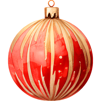 AI generated Watercolor Christmas tree decorations. Bright balls for decoration. png