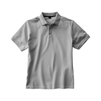 AI generated Short sleeves white polo t-shirt isolated on transparent background png