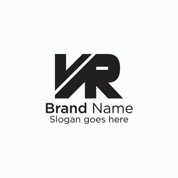Logo branding for company website or creative minimal letter NR logo design vector
