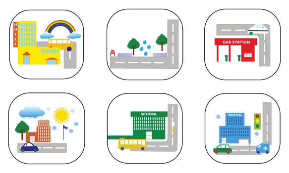 town city icon background vector illustration