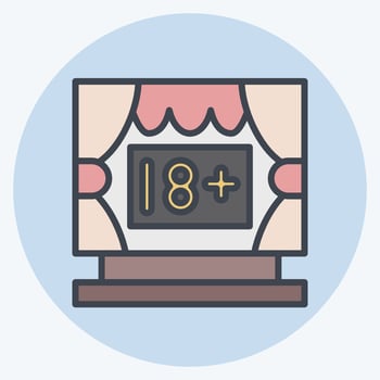 Icon Age. related to Theatre Gradient symbol. color mate style. simple design editable. simple illustration vector