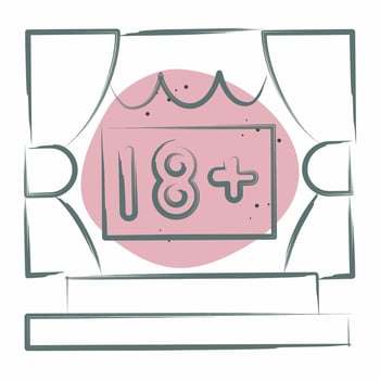 Icon Age. related to Theatre Gradient symbol. Color Spot Style. simple design editable. simple illustration vector