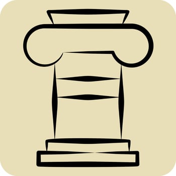 Icon Column. related to Theatre Gradient symbol. hand drawn style. simple design editable. simple illustration vector
