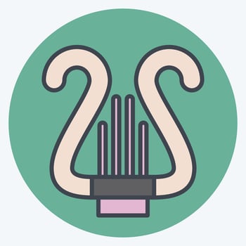 Icon Lyre. related to Theatre Gradient symbol. color mate style. simple design editable. simple illustration vector