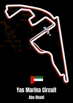 Yas Marina Circuit in Abu Dhabi UAE, United Arab Emirates vector