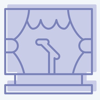 Icon Stage. related to Theatre Gradient symbol. two tone style. simple design editable. simple illustration vector