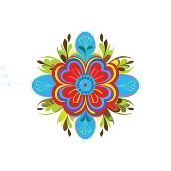 Vector colorful flower on white background vector illustration