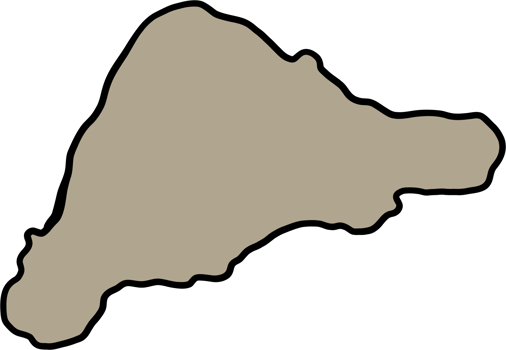 doodle freehand drawing of easter island map. png