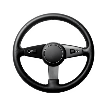 AI generated racing car steering wheel isolated on transparent background ,generative ai png