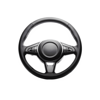 AI generated racing car steering wheel isolated on transparent background ,generative ai png