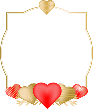 Shape of a window or door arch. Heart valentines divider Love princess mirror. Valentines zen arch png
