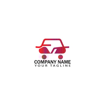Gradient car logo template vector