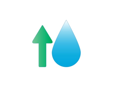 Arrow, drop water, eco icon. Vector illustration.
