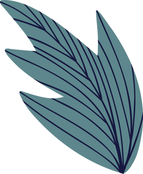 cartoon leaf. Hand drawn illustration png