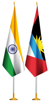 Antigua and Barbuda,Indian small table flags together png