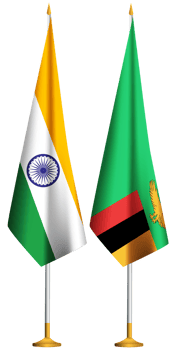 Zambia,Indian small table flags together png