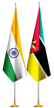 Mozambique,Indian small table flags together png