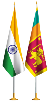 Sri Lanka,Indian small table flags together png