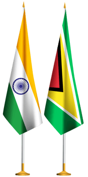 Guyana,Indian small table flags together png