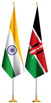 Kenya,Indian small table flags together png