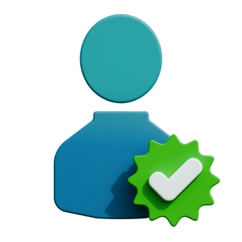 3d icon approve user png