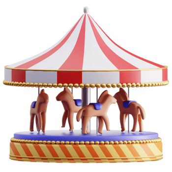 Carousel carnival 3D Illustration png