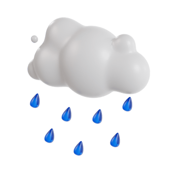 3d raining with transparent background, spring season 3d set png