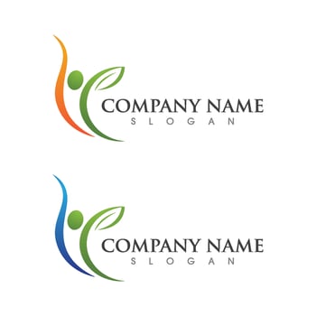 Human character logo sign vector