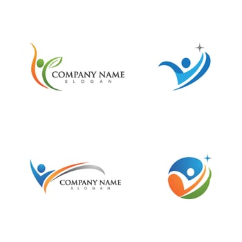 Human character logo sign vector