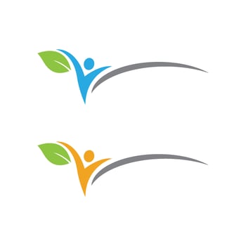 Human character logo sign vector