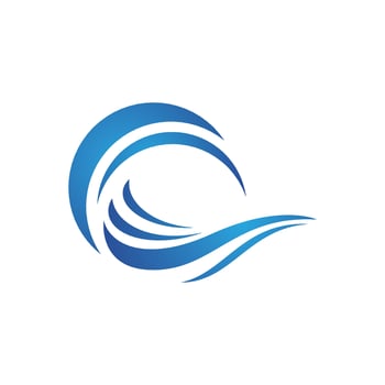 Water wave icon vector