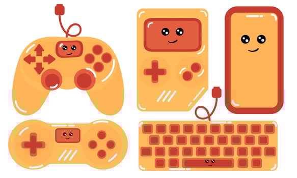 illustration of gaming equipment vector