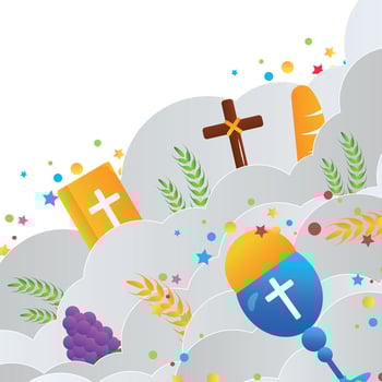 Holy Friday Christian Religious frame vector