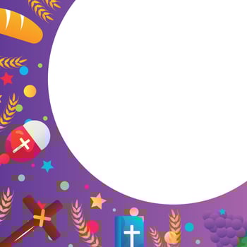 Holy Friday Christian Religious frame vector