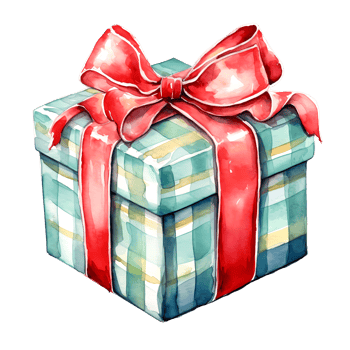 AI generated Watercolor Christmas Gifts.. Clipart. AI generated. png