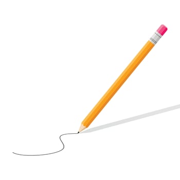 Pencil isolated on white background, Vector illustration
