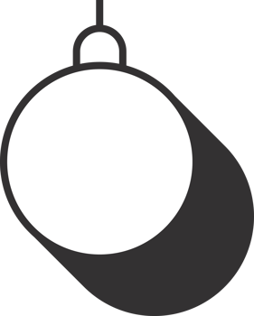 Christmas red ball lined art style png