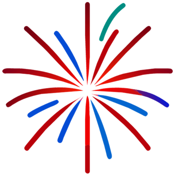 AI generated Firework icons isolated on transparent background design for celebration png